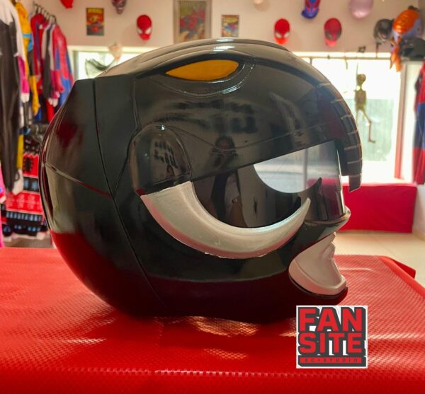 Casco Power Ranger Negro Mighty Morphin - Imagen 2